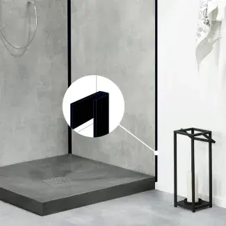 Aluminium U finishing trim black (Mural Revela) - Colour scan